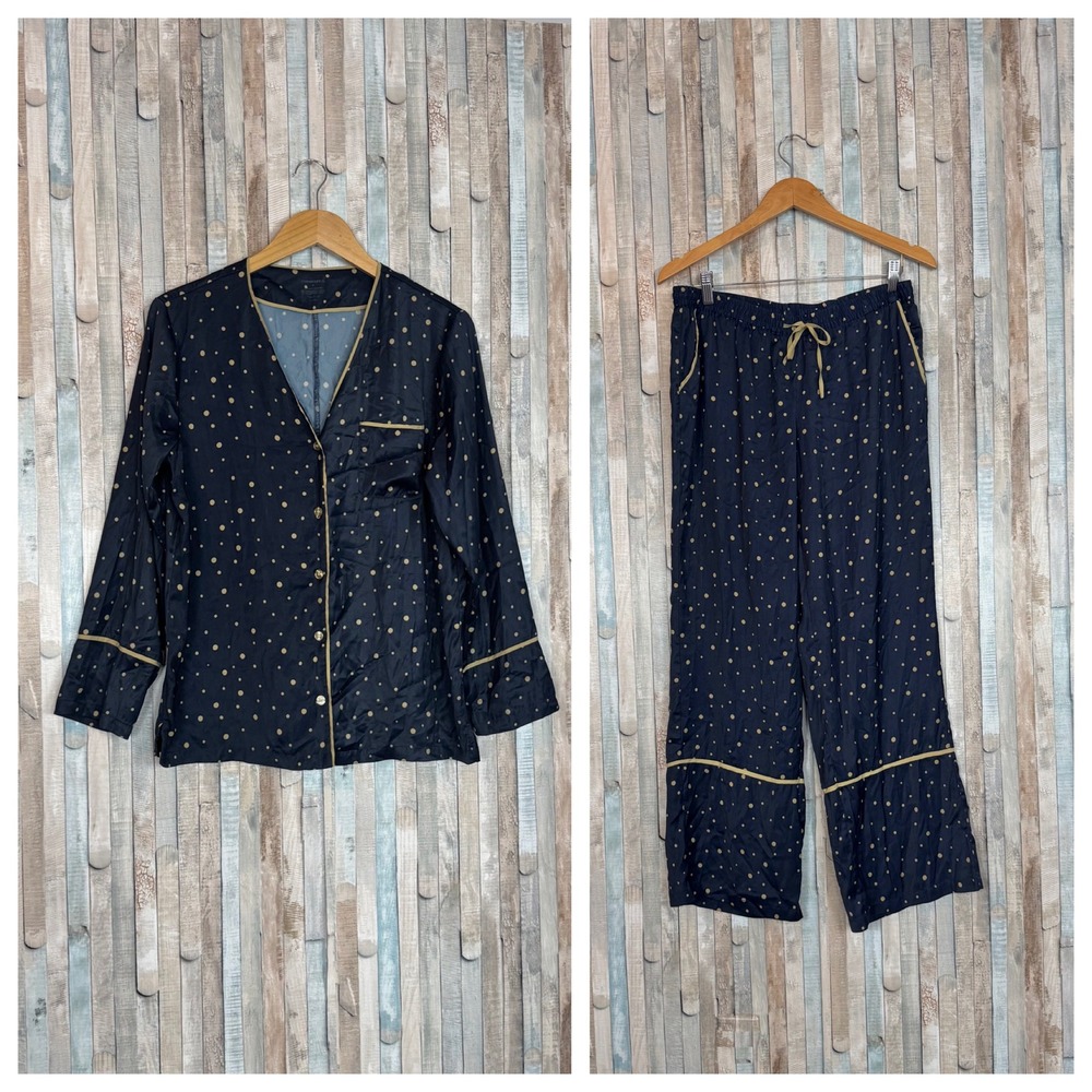 Summersalt M The Cloud 9 Silky PJ Set Celestial Dot Pajama Shirt Pants Sleep